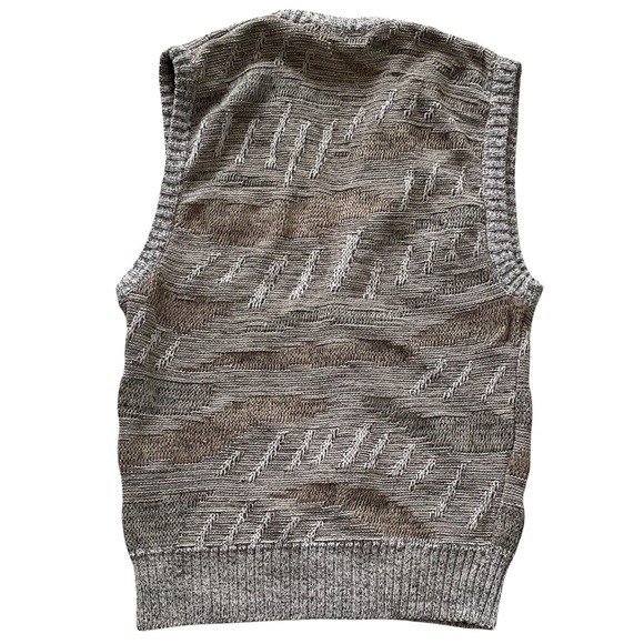 ❌ SOLD ❌ Vintage 80s Saturdays Textured Abstract Sweater Vest Size Medium - Picture 2 of 7